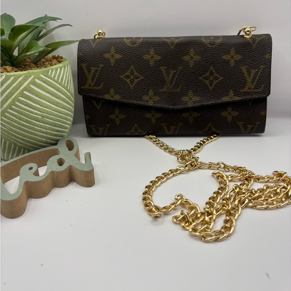 Louis Vuitton Brown Monogram Wallet on Chain
